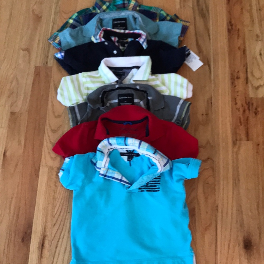 Boys assorted brand name collar shirts. Size 3t.